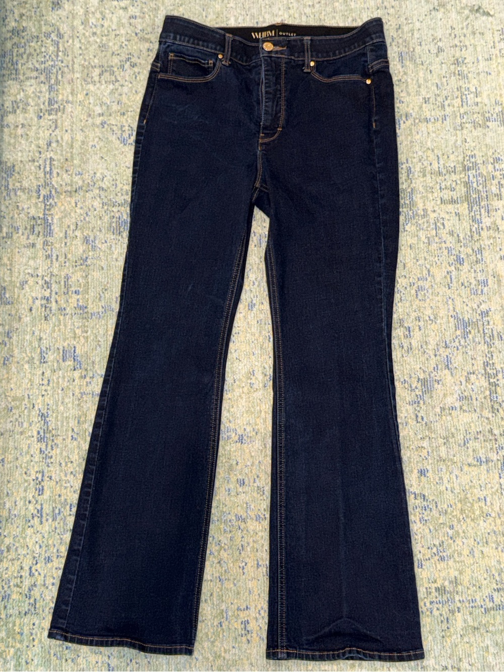 WHBM Skinny Flare Jeans Dark Wash Size 8 Short